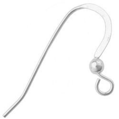 Picture of Sterling Silver French Ball Ear Wire 0.027"