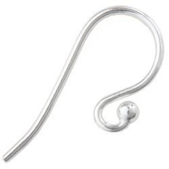 Picture of Sterling Silver Ear Wire w/ Ball 2mm 0.032"