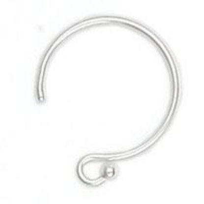 Picture of Sterling Silver Circle Ear Wire 14mm 0.024"