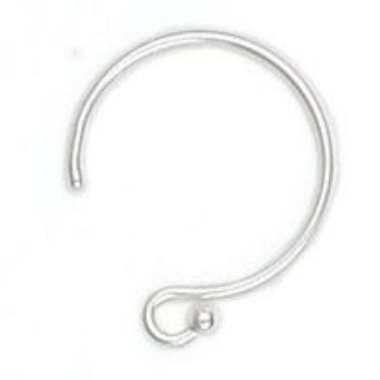 Picture of Sterling Silver Circle Ear Wire 14mm 0.024"