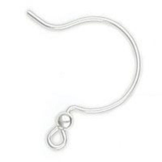 Picture of Sterling Silver Circle Ear Wire 15mm 0.028"