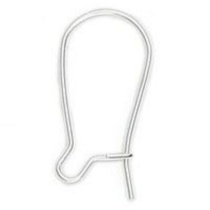 Picture of Sterling Silver Kidney Ear Wire 11x22mm 0.026"