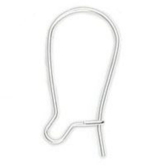 Picture of Sterling Silver Kidney Ear Wire 11x22mm 0.026"
