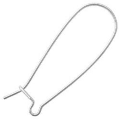Picture of Sterling Silver Kidney Ear Wire 12x34mm 0.030"