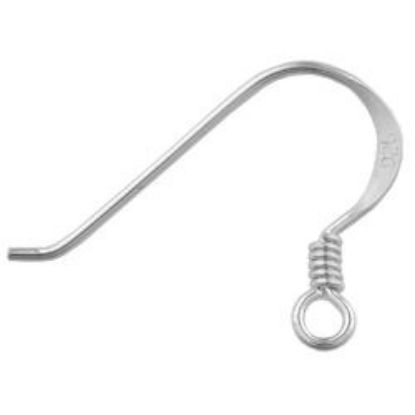 Picture of Sterling Silver French Coil Ear Wire .023 Inch 14x16.5mm
