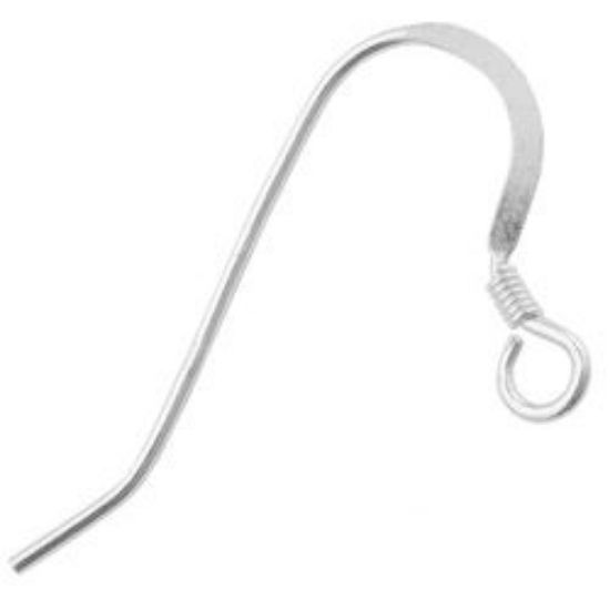 Picture of Sterling Silver French Coil Ear Wire .028 Inch 16x21mm