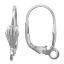 Picture of Sterling Silver Shell Lever Back Ear Wire With Loop 17x13mm