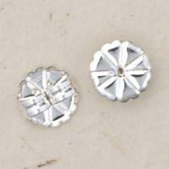 Picture of Sterling Silver Ear Clutch Extra Large 0.038 Inch Hole