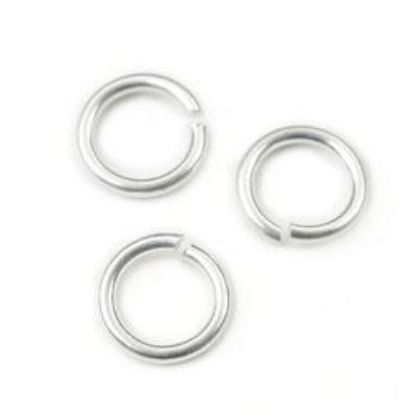 Picture of Sterling Silver Round Jump Ring, Outer Diameter 5.5mm, 0.035", 19 Gauge Wire, Sold per pkg of 10