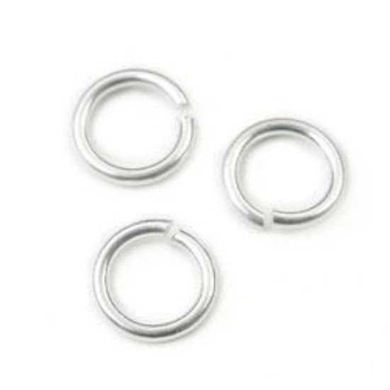 Picture of Sterling Silver Round Jump Ring, Outer Diameter 5.5mm, 0.035", 19 Gauge Wire, Sold per pkg of 10