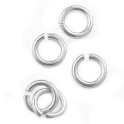 Picture of Sterling Silver Round Jump Ring, Outer Diameter 3mm, 0.020", 24 Gauge Wire, Sold per pkg of 10