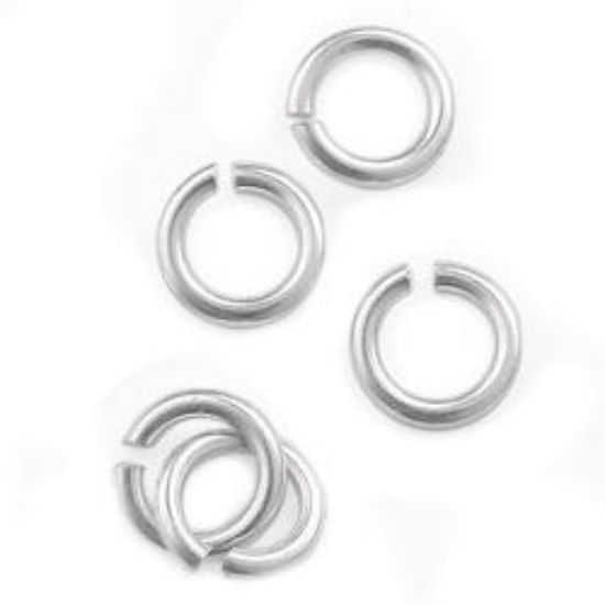Picture of Sterling Silver Round Jump Ring, Outer Diameter 3mm, 0.020", 24 Gauge Wire, Sold per pkg of 10