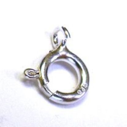 Picture of Sterling Silver Open Spring Rings 5mm Outer Diameter<br />10 Spring Rings