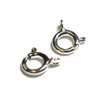 Picture of Sterling Silver Open Spring Rings 5.5mm Outer Diameter<br />10 Spring Rings