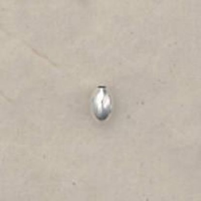 Picture of Sterling Silver Plain Melon Beads 3x5mm<br />10 Beads