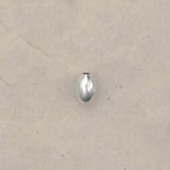 Picture of Sterling Silver Plain Melon Beads 3x5mm<br />10 Beads