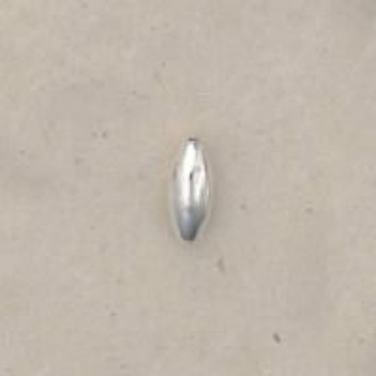 Picture of Sterling Silver Plain Melon Beads 3x7mm<br />10 Beads