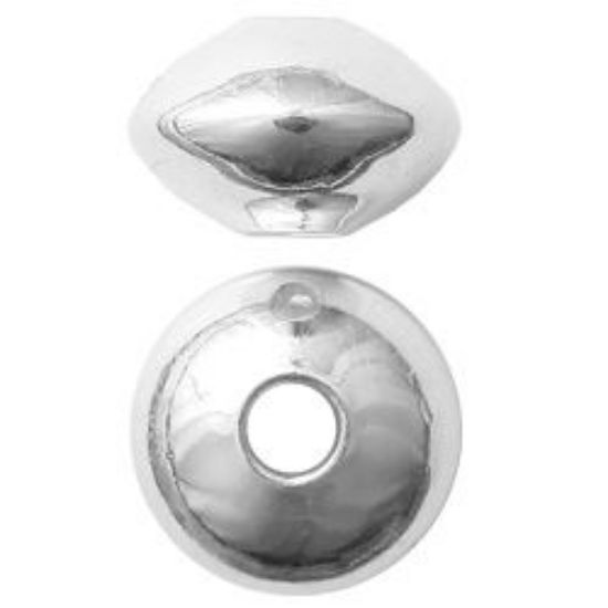 Picture of Sterling Silver Plain Rondelle Beads 5x5.8mm Flat .04 Inch Hole<br />10 Beads