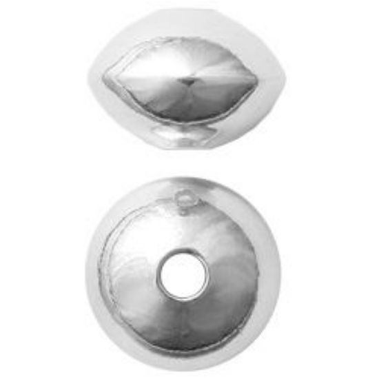 Picture of Sterling Silver Plain Rondelle Beads 6x7mm Flat .048 Inch Hole<br />10 Beads