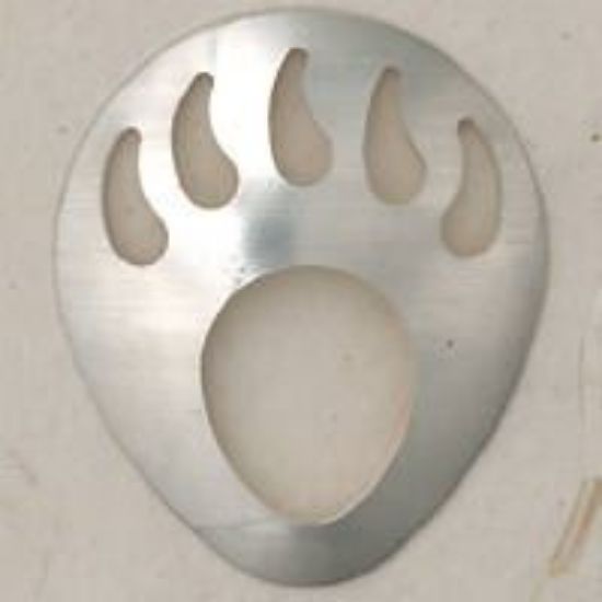 Picture of Sterling Silver Shadow Box Left Bear Paw Large 32x27mm