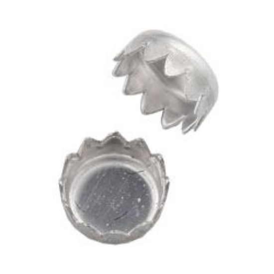 Picture of Sterling Silver Round Serrated Bezel Cup 4.5mm, 10 Bezel Cups