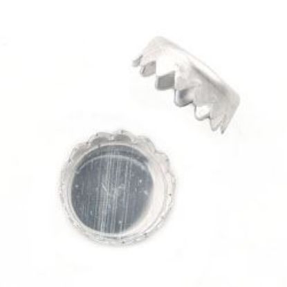Picture of Sterling Silver Round Serrated Bezel Cups 5mm<br />10 Bezel Cups