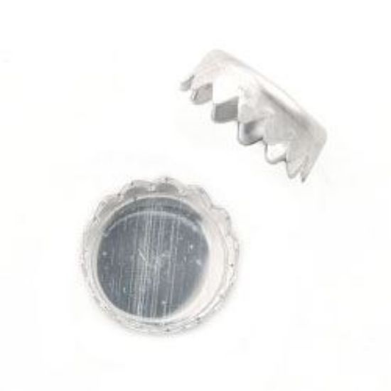 Picture of Sterling Silver Round Serrated Bezel Cups 5mm<br />10 Bezel Cups