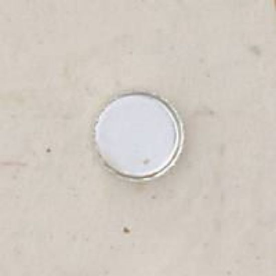 Picture of Sterling Silver Round Serrated Bezel Cups 8mm<br />10 Bezel Cups