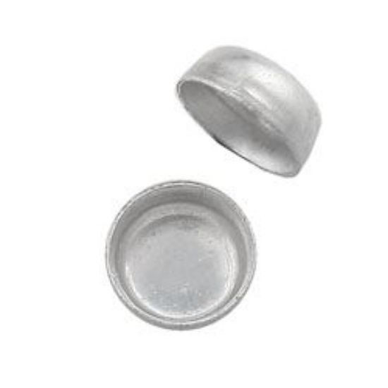 Picture of Sterling Silver Round Plain Bezel Cups 3mm<br />10 Bezel Cups