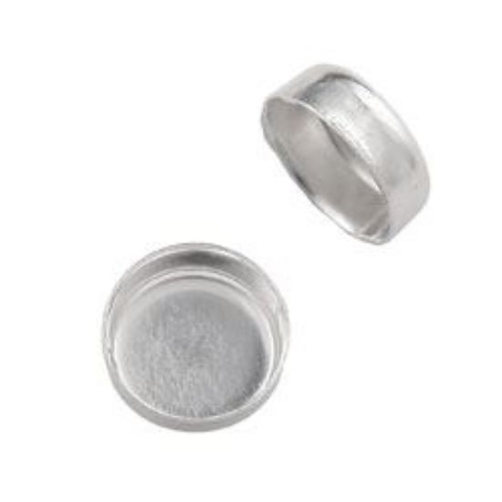 Picture of Sterling Silver Round Plain Bezel Cups 5mm<br />10 Bezel Cups