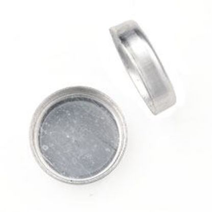 Picture of Sterling Silver Round Plain Bezel Cups 8mm<br />10 Bezel Cups