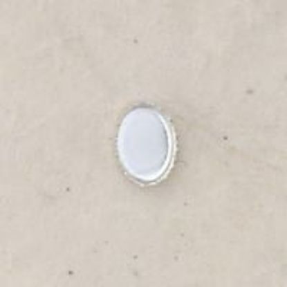 Picture of Sterling Silver Oval Serrated Bezel Cups 5x7mm<br />10 Bezel Cups
