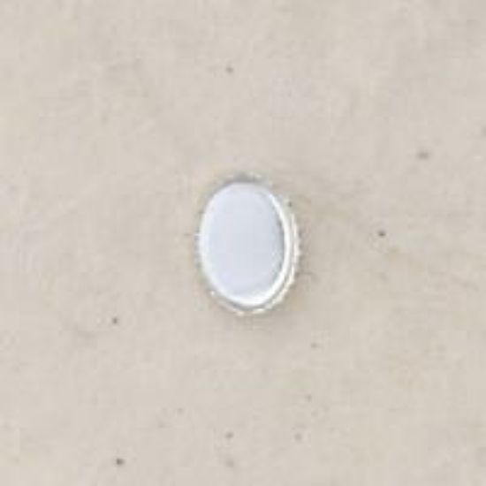 Picture of Sterling Silver Oval Serrated Bezel Cups 5x7mm<br />10 Bezel Cups