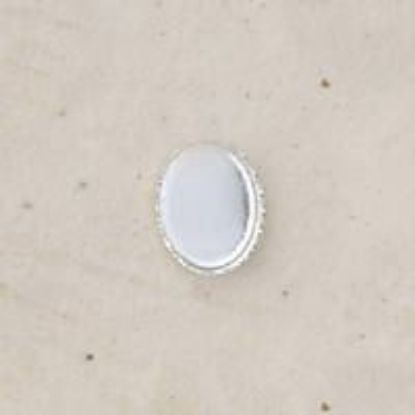 Picture of Sterling Silver Oval Serrated Bezel Cups 6x8mm<br />10 Bezel Cups