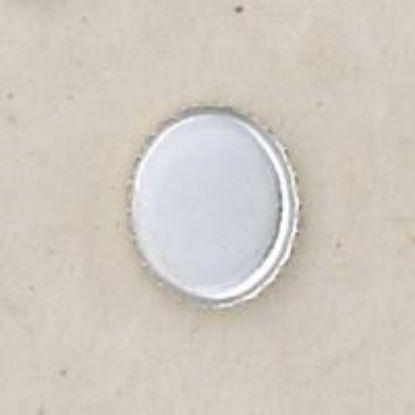 Picture of Sterling Silver Oval Serrated Bezel Cup 10mm x 12mm