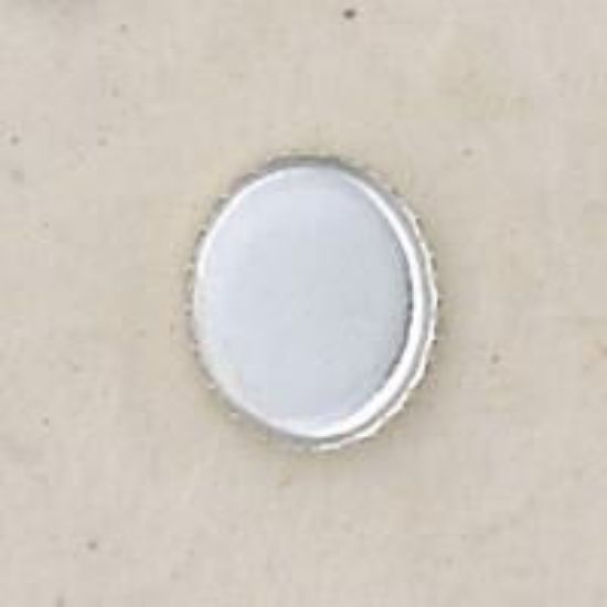 Picture of Sterling Silver Oval Serrated Bezel Cup 10mm x 12mm