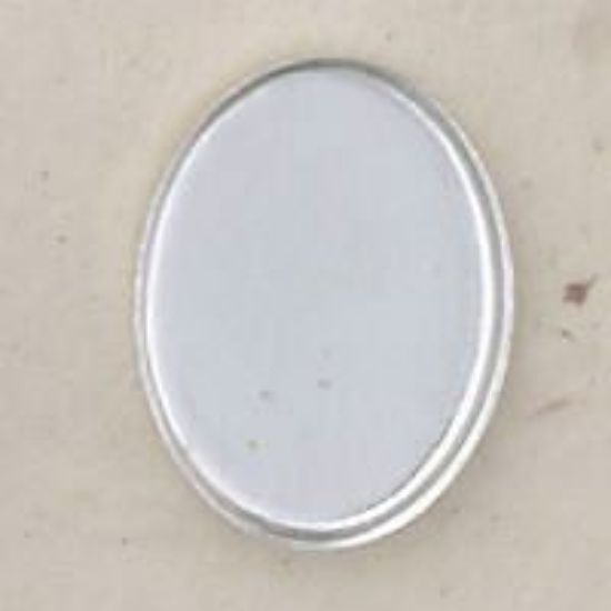 Picture of Sterling Silver Oval Plain Bezel Cup 15x20mm