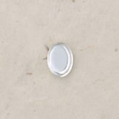 Picture of Sterling Silver Oval Plain Bezel Cups 5x7mm<br />10 Bezel Cups
