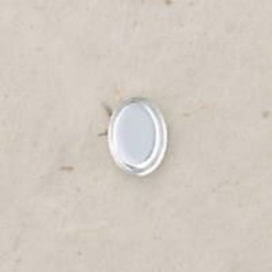 Picture of Sterling Silver Oval Plain Bezel Cups 5x7mm<br />10 Bezel Cups