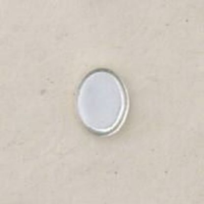 Picture of Sterling Silver Oval Plain Bezel Cups 6x8mm<br />10 Bezel Cups