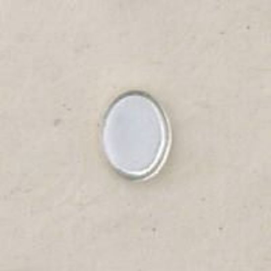Picture of Sterling Silver Oval Plain Bezel Cups 6x8mm<br />10 Bezel Cups