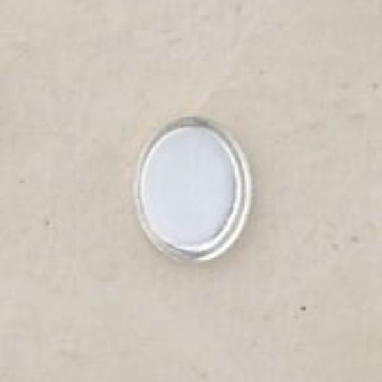 Picture of Sterling Silver Oval Plain Bezel Cups 7x9mm<br />10 Bezel Cups
