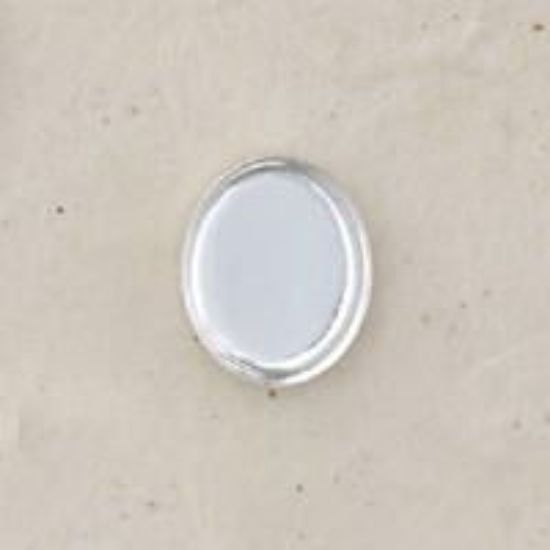 Picture of Sterling Silver Oval Plain Bezel Cups 8x10mm<br />10 Bezel Cups