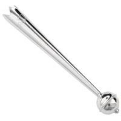 Picture of Sterling Silver Bolo Tip #2 Long 8mm Bead. Fits: 4 & 6 Ply Cords