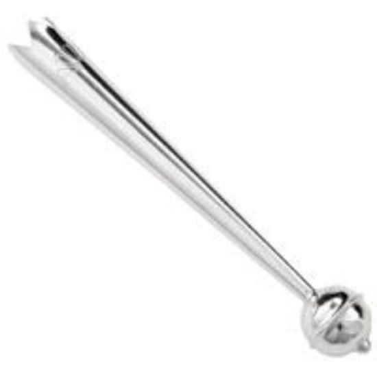 Picture of Sterling Silver Bolo Tip #2 Long 8mm Bead. Fits: 4 & 6 Ply Cords