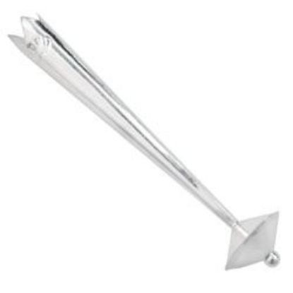 Picture of Sterling Silver Plain Bolo Tip Long 12mm #3. Fits: 4 & 6 Ply Cords