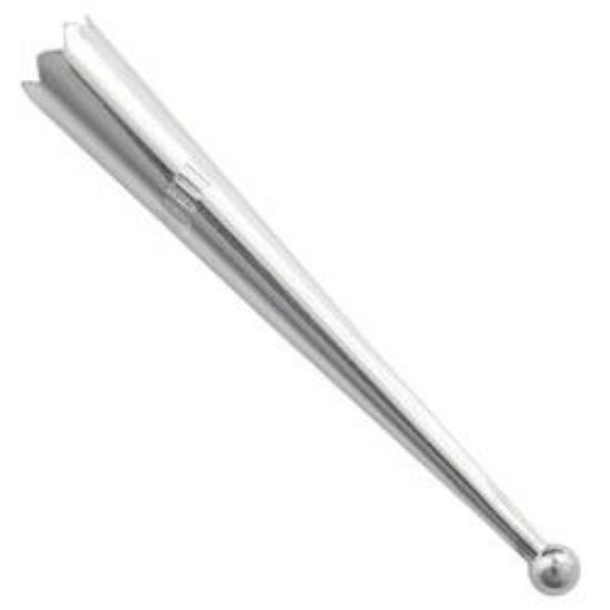 Picture of Sterling Silver 3mm Ball Bolo Tip #1s  Short. Fits: 4 & 6 Ply Cords.