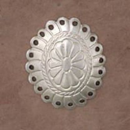 Picture of Sterling Silver Oval Concho With 20 Holes 15x18mm