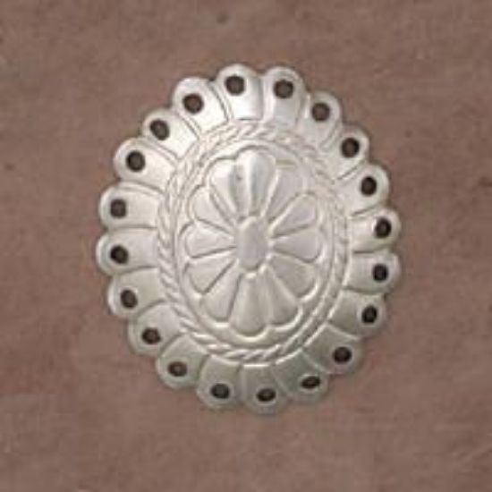 Picture of Sterling Silver Oval Concho With 20 Holes 15x18mm