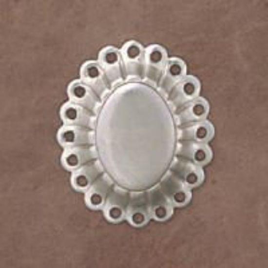 Picture of Sterling Silver Flat Concho With 20 Holes Small
